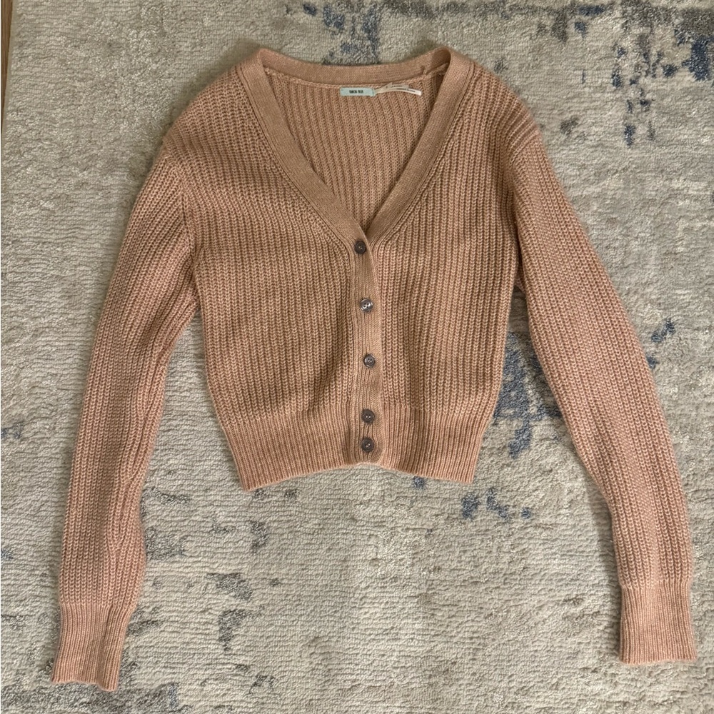 Kimchi Blue Pink cable night cardigan size Small